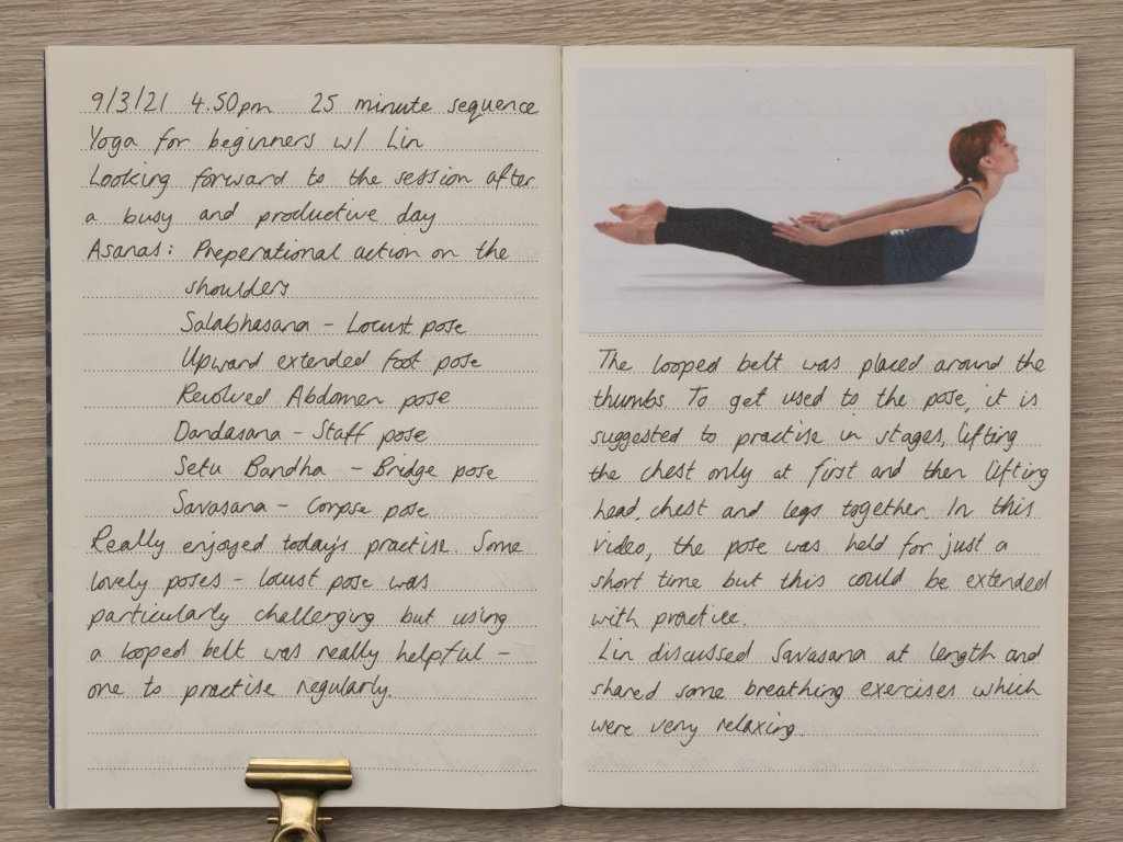 Creating a yoga journal to support your daily practice – Keeping it creative